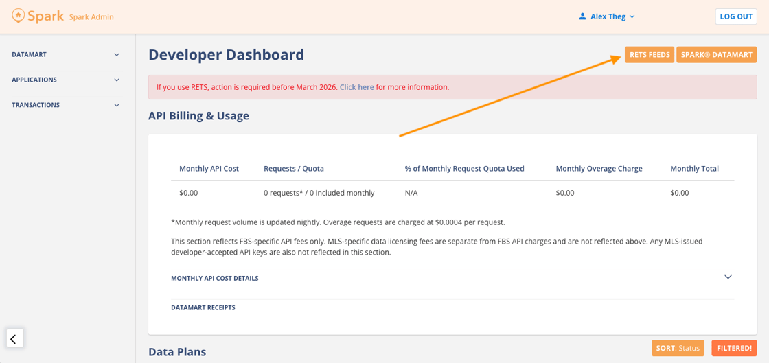 1 rets button w arrow